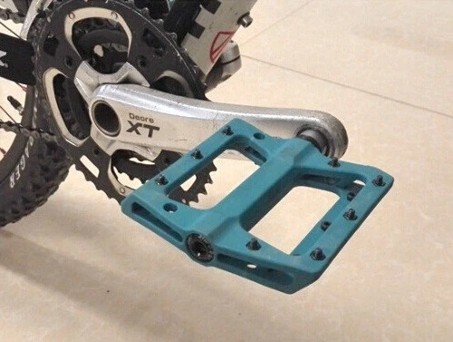 公路山地车山地自行车 Fixie 自行车踏板轴承平踏板聚酰胺蓝色 — 第 2/4 张图片