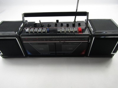 VTG Goldstar AM/FM Dual Cassette Recorder Radio Boombox Model No TSW-771 Tested 