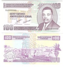 Burundi - 100 Francs 2010 UNC P. 44as Specimen Lemberg-Zp