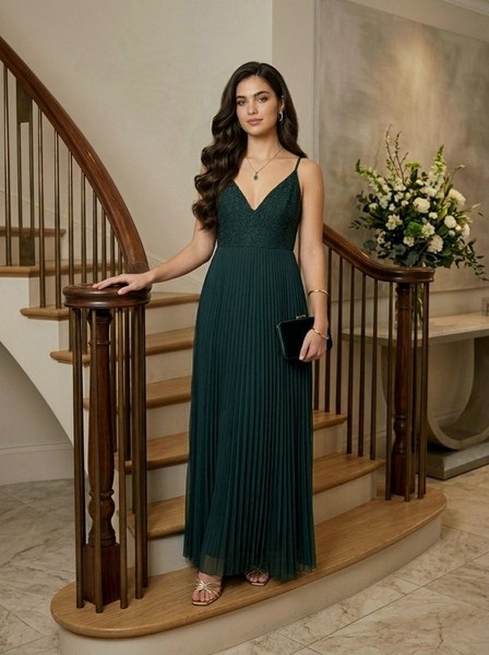 Women French Connection Dress Green Viscose M