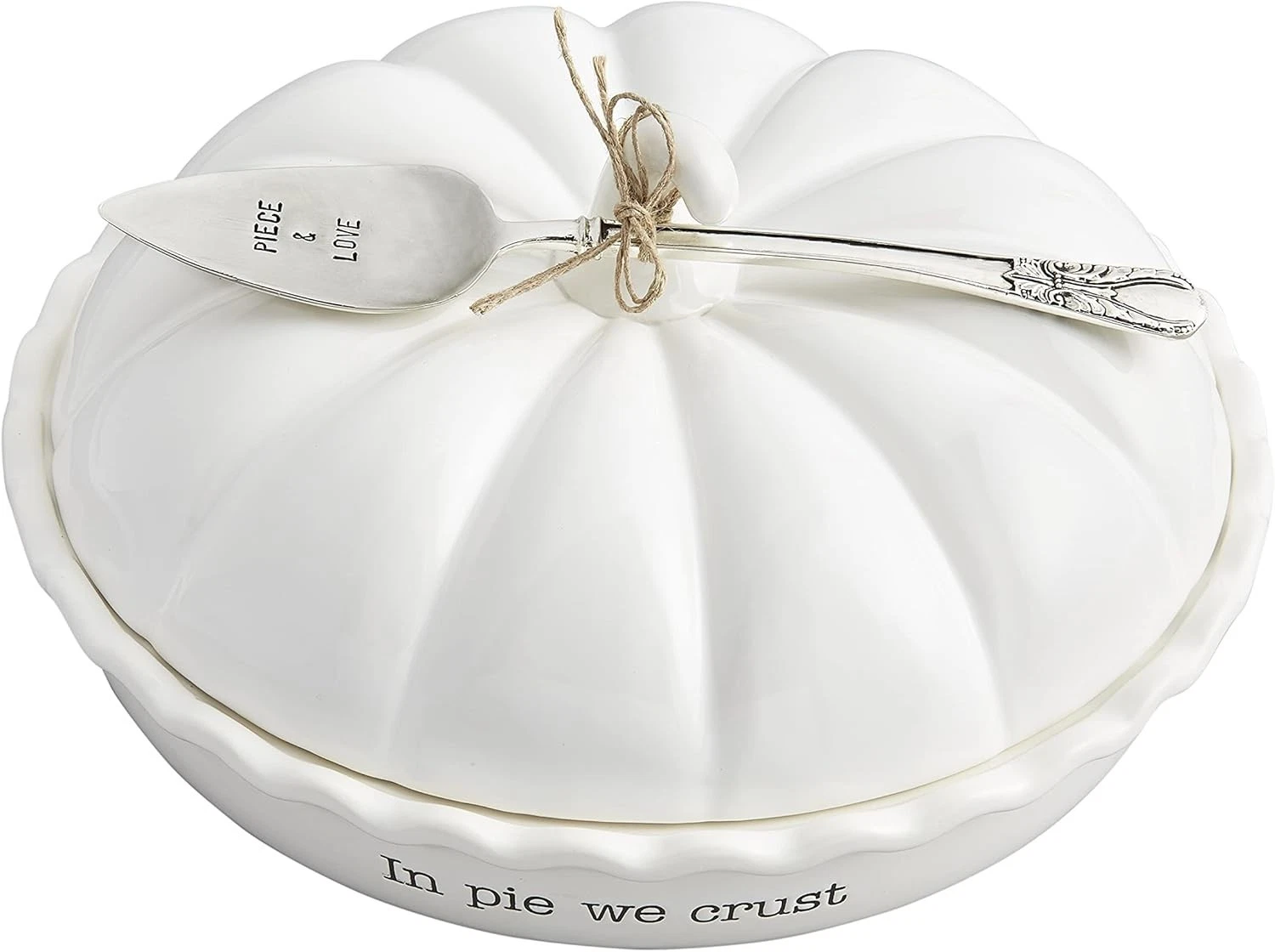 Dining & Entertaining Pumpkin Pie Dish Set White 5.5" x 10.5" dia