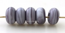 5 LILAC DARK  donut handmade lampwork glass spacer beads TANERES sra