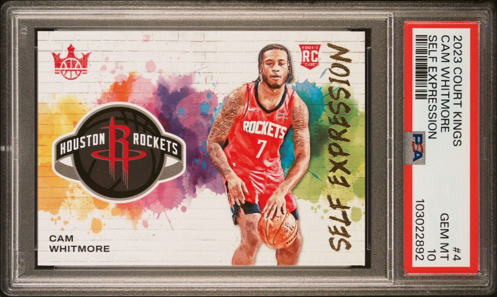 2023-24 Panini Court Kings - Self Expression #4 Cam Whitmore (RC) PSA 10