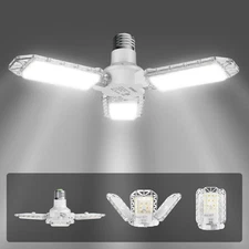 3300LM LED Garage Light 3 Adjustable Panels 30W=300W Deformable Ceiling Fixture