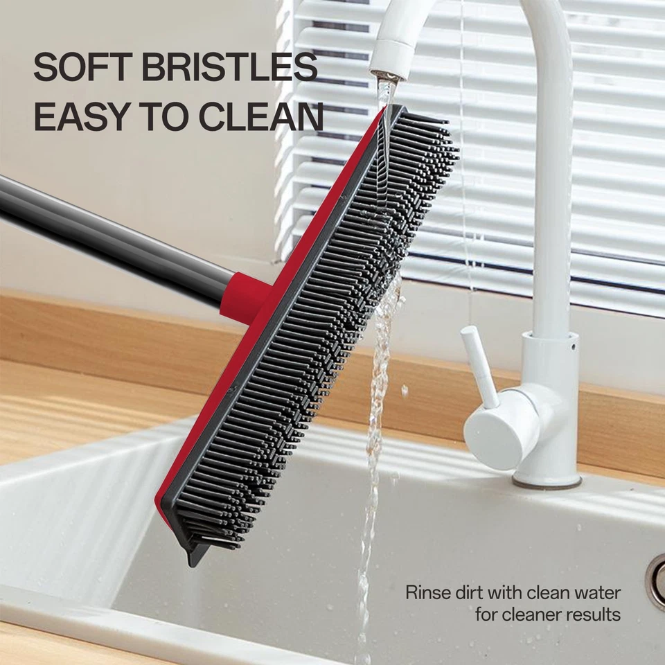 Pet Hair Removal Rubber Broom + Glove for Clothing, Couch, Carpet, Car Seat - Image 4 of 4