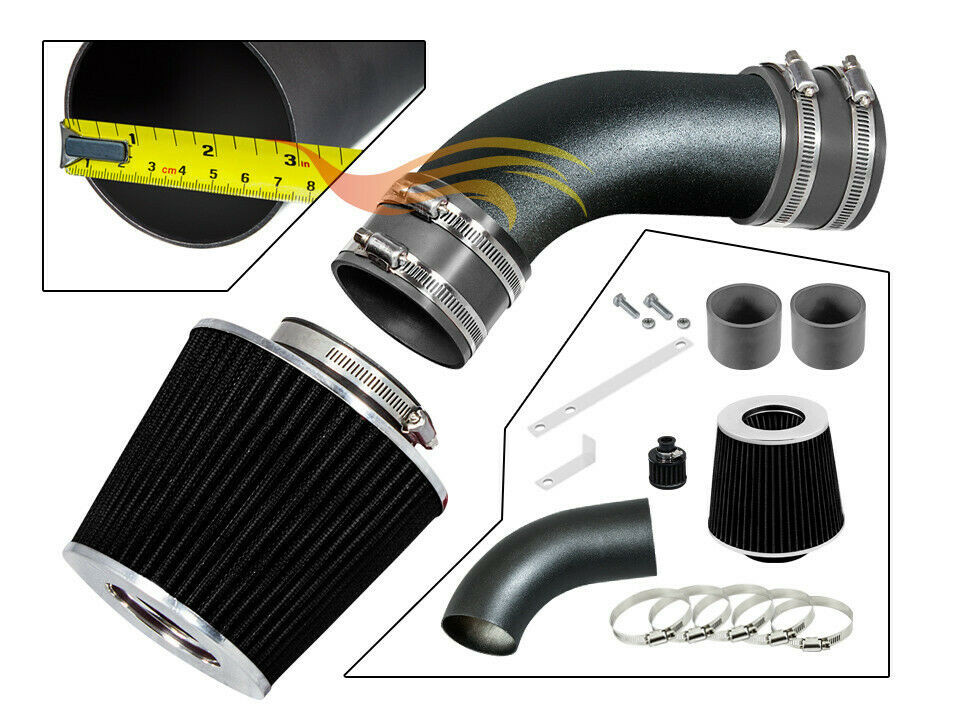 BCP RW GREY For 2002-2005 Audi A4/A6 3.0L SFI V6 Ram Air Intake Kit +Filter