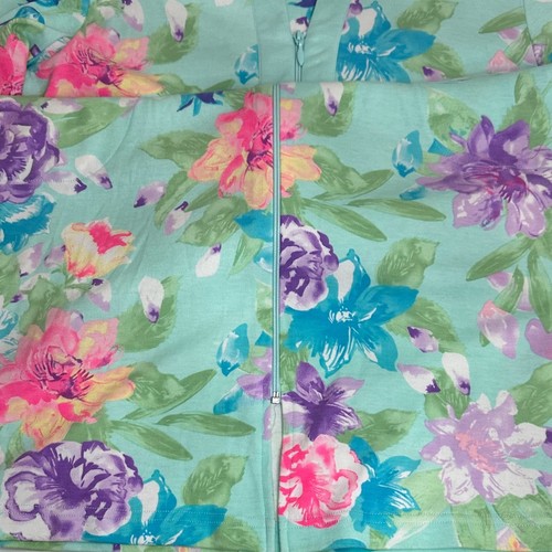 Miss Elaine Relax Floral Print Zip Front Lounger Robe Size S Small NWOT - Picture 6 of 8