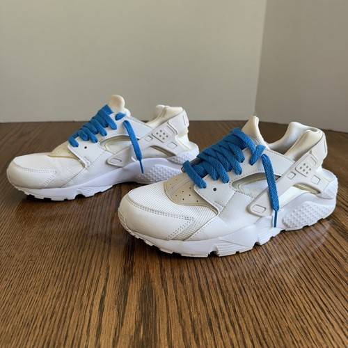 Nike Air Huarache Triple White Sneakers Shoes Mens Size 6.5 Y - Picture 4 of 11