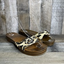 Womens Dr Scholls Advanced Comfort Leopard Print Slip On Sandals Slides Size 9 M