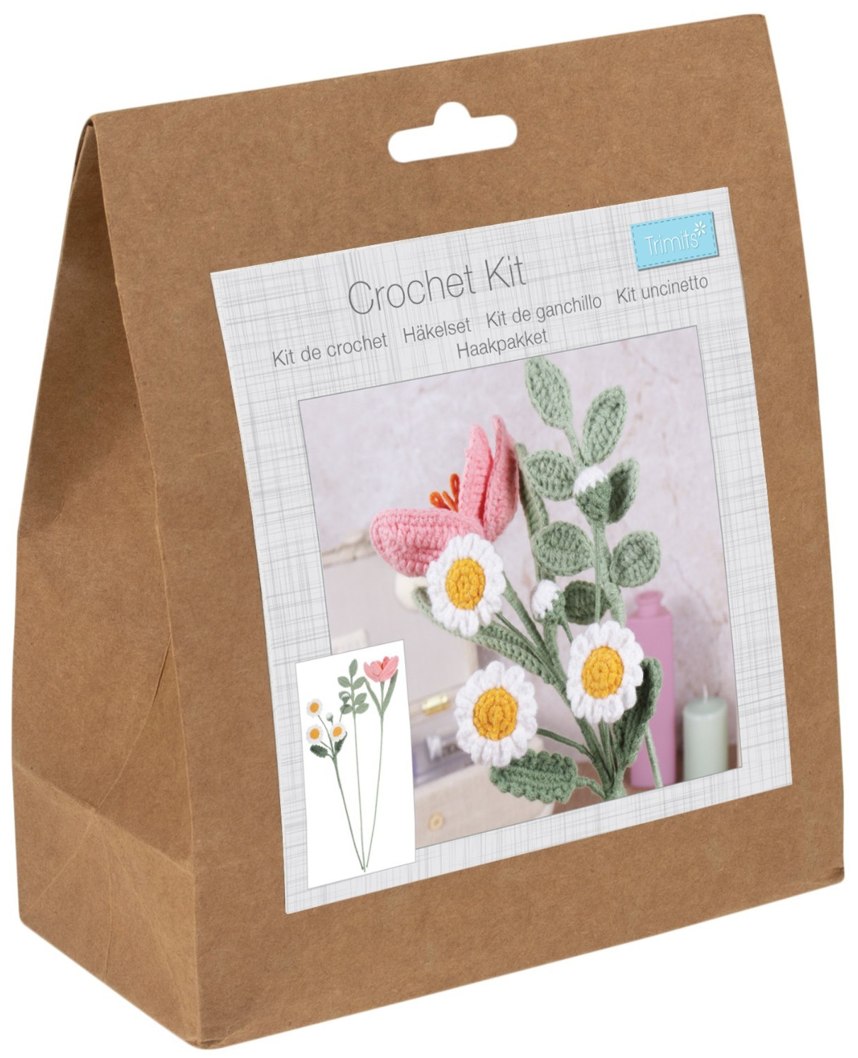 Trimits Crochet Kit - Floral Blooms - Crochet Floral Bouquet