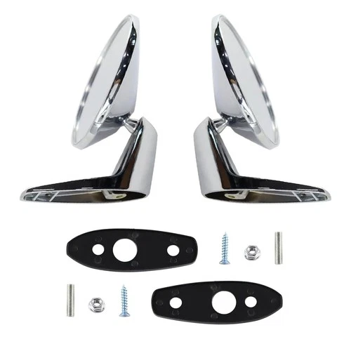 2Pcs Chrome Outside Door Rearview Mirror Kit For Dodge For Plymouth 1966-1975