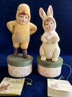 Pair of Vintage Bethany Lowe Kids in Chick Bunny Costumes Boxes with Tag Signed — photo 1