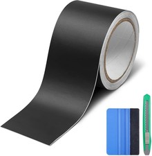 Matte Black Vinyl Wrap Tape Roll 3 Inch X 30ft Self-adhesive Black Out Chrome D