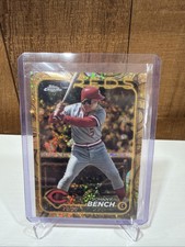 Johnny Bench 2024 Topps Gilded Collection Gold Mini-Diamond Refractor /50