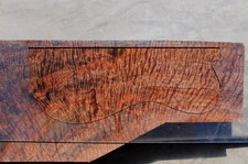 CURLY CLARO WALNUT 23 1/8" X 10 3/8" X 2 1/4" GUITAR, LUTHIER, CRAFT, SCALES