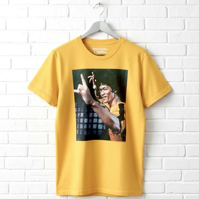 Bruce Lee Yellow Jumpsuit Men's T Shirt Iconic Kung Fu Legend Ninja Fighter Top