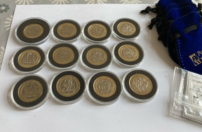 gibraltar labours of hercules 2 pound coin 2020.full set X12