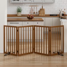 Dog Gate 32" Tall Foldable Dog Gate for Doorways Freestanding Pet Gate for Do...