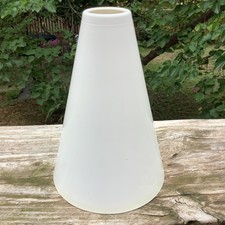 7" White Plastic Megaphone Cheerleading Cheer Squad Spirit USA Made Vtg Style