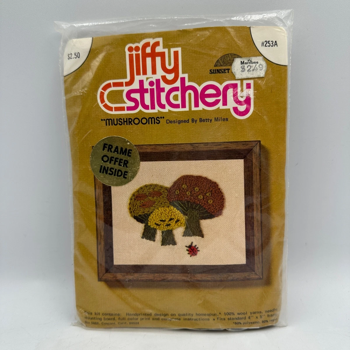 Vintage Jiffy Stitchery Kit Arican Violet #340 & Les Petites Christmas
