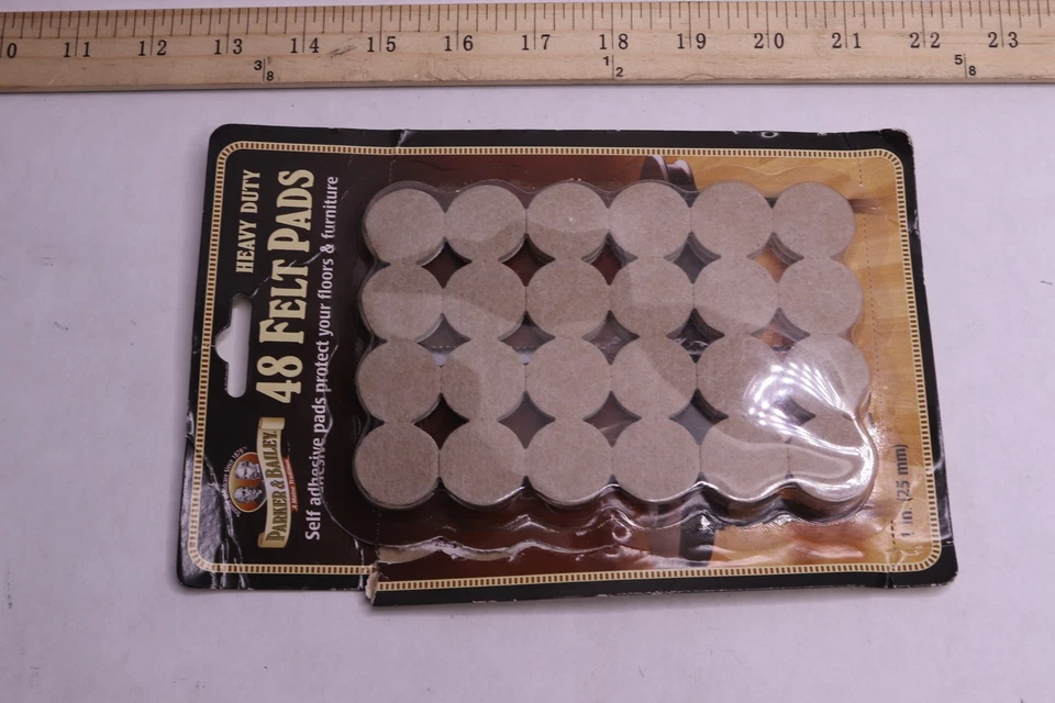 (48-Pk) Parker & Bailey Heavy Duty Floor Felt Pads Gray 1" - Image 2 of 3