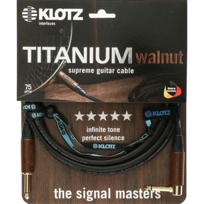 Klotz TIW0450PR Titanium Walnut Instrumentenkabel 4,5 m - Instrumentenkabel