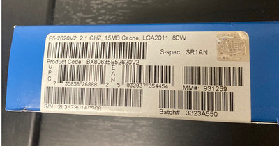 Brand new in sealed box Intel 2.4 GHz Xeon processor E5-2620v2