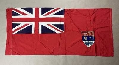 Vintage Pre-1965 Canadian Canada Red Ensign Sewn Flag 37 x17 