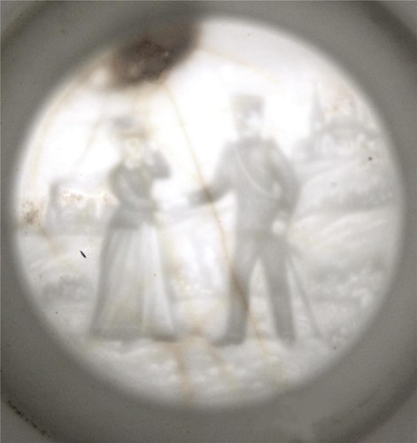 Antiker deutscher Porzellan Bierstein Beruf Fenster Schreiner um 1900 - Bild 6 von 6