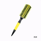 Professional round Wooden Hair Brush 6 Sizes Boar Bristle Mix Nylon Salon Women 