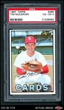 1967 Topps #485 Tim McCarver Cardinals PSA 4 - VG/EX