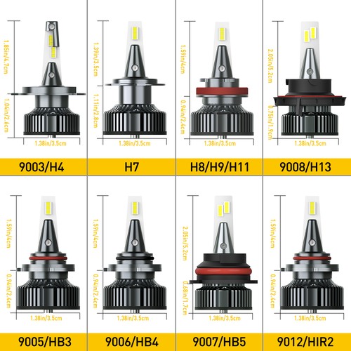 Combo 9005+9006+H11 LED Headlight Hi/Low Beam Bulb 6500K 200W 48000LM Fog Light - Picture 10 of 29