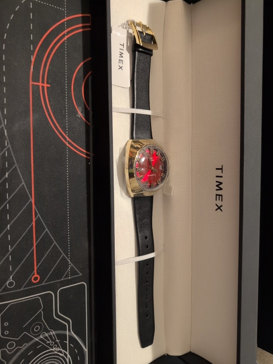 Timex Q 1972 Reissue Quartz Burgundy Dial Men's Watch TW2V25400 | eBay
