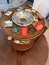 🟤 Vintage Mid-Century Modern Smoking Stand / Ashtray Stand