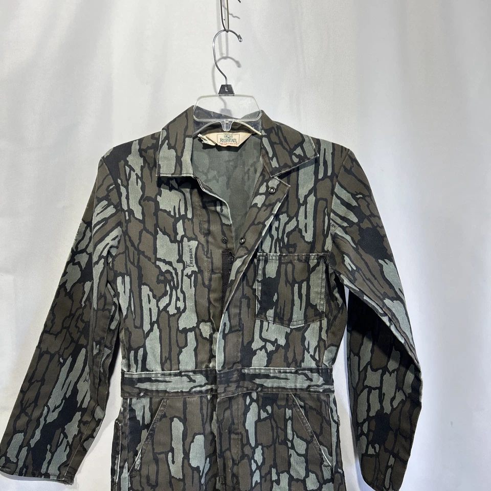 Mono camuflado vintage Red Head Trebark juvenil grande caza hecho en algodón EE. UU. Foto 2 de 4