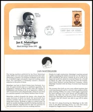 1991 Jan Matzeliger Sc 2567 FDC PCS panel, shoemaking machine Black Heritage