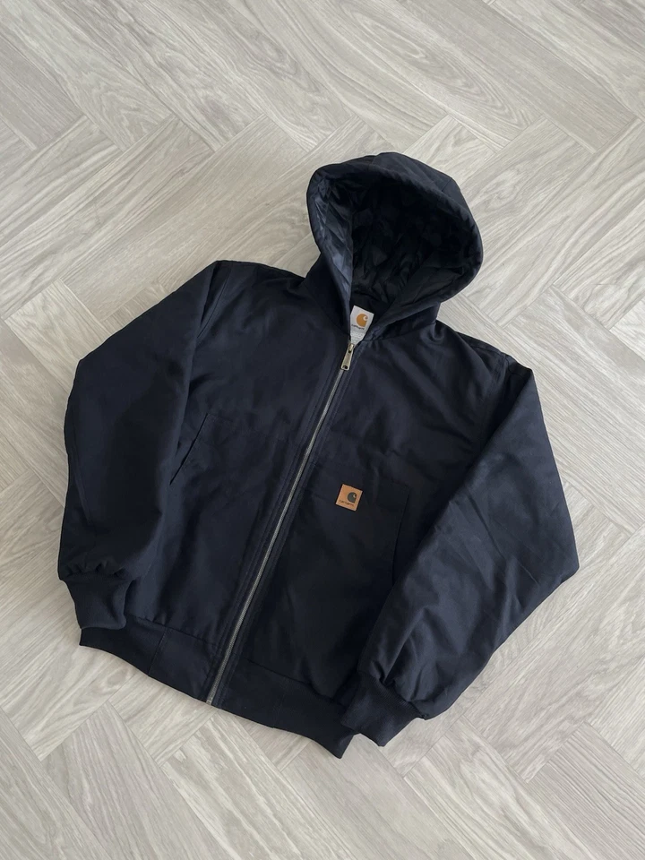 Carhartt hooded jacket black rework style XL jacket, photo 2 of 5