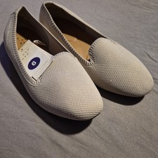   A New Day Women's Knit Loafers Size 6.5 Beige Taupe Washable Slip On Shoes NEW