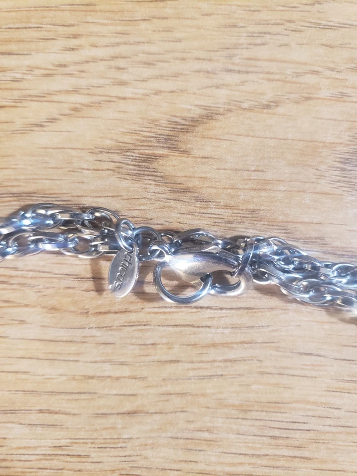 Collar de cuerda de plata con colgante de concha (Chico's) Foto 2 de 3