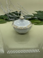 Zucker- oder Süßstoffdose Rosenthal Maria Weiß mit Gold Blumen Bemalt Neu