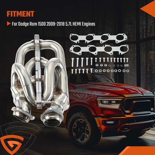 For Dodge Ram 1500 2009-2017-2018 5.7L HEMI Shorty Stainless Performance Headers - 第 4/14 張圖片