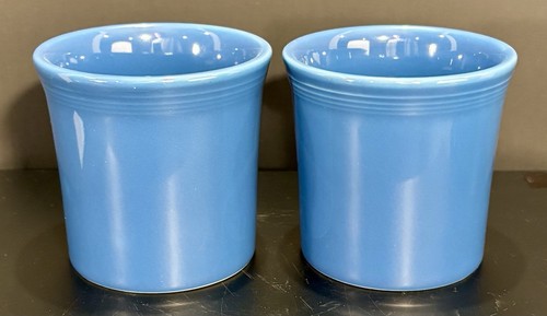 Fiesta ware SET OF 4 Coffee Cup Tom & Jerry Ring Handle Mug Fiesta Peacock Blue - Picture 5 of 20