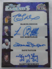 2025 Leaf Metal legends #4L-5 Dionne,Robitaille,Taylor,McSoorley-Purple-1/1