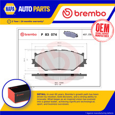 Brake Pads Set fits LEXUS IS200d Mk2 2.2D Front 10 to 12 2AD-FTV Brembo Quality