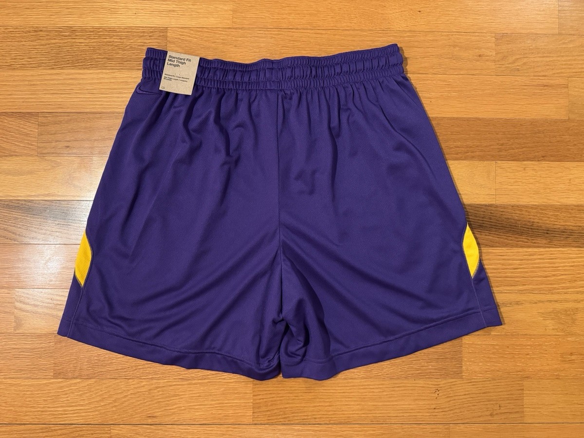 New M Nike Kobe Dri-Fit 6” Basketball Shorts Purple Gold Yellow
