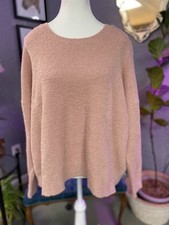 Eileen Fisher Blush Crew Neck Box Top Sweater Size XL Original Price 278