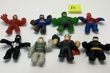 LOT OF 8 HEROES OF GOO JIT ZU MINIS MARVEL SUPERHEROES 5" Stretchy B