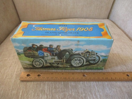 Avon Vintage Thomas Flyer 1908 After Shave White Glass Full WITH BOX - Picture 22 of 22