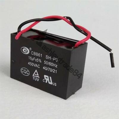 1PCS CEILING FAN CAPACITOR CBB61 16UF 450V New #E10