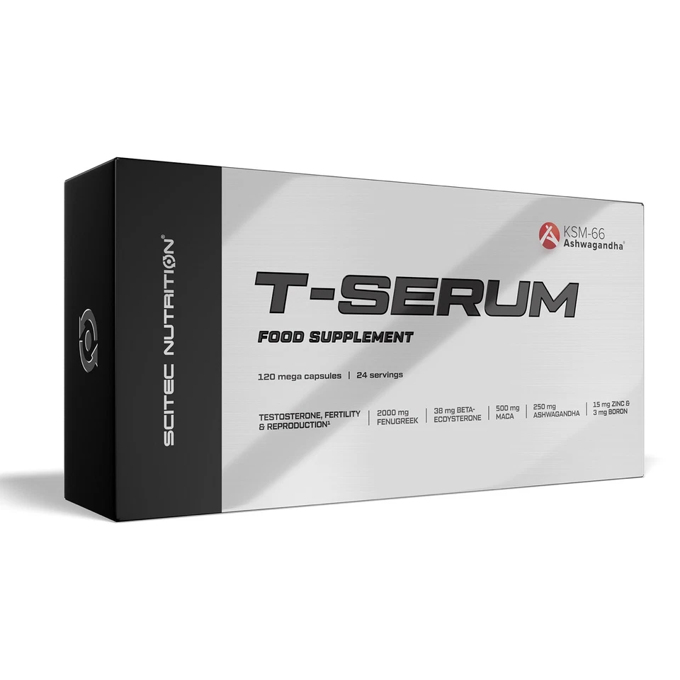 Scitec Nutrition T-Serum 120 Kapseln Testo Booster Ashwagandha Maca + BONUS